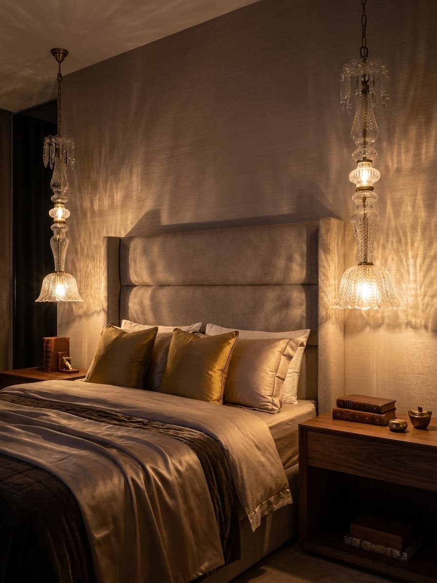 Crystal Bell Pendant in room