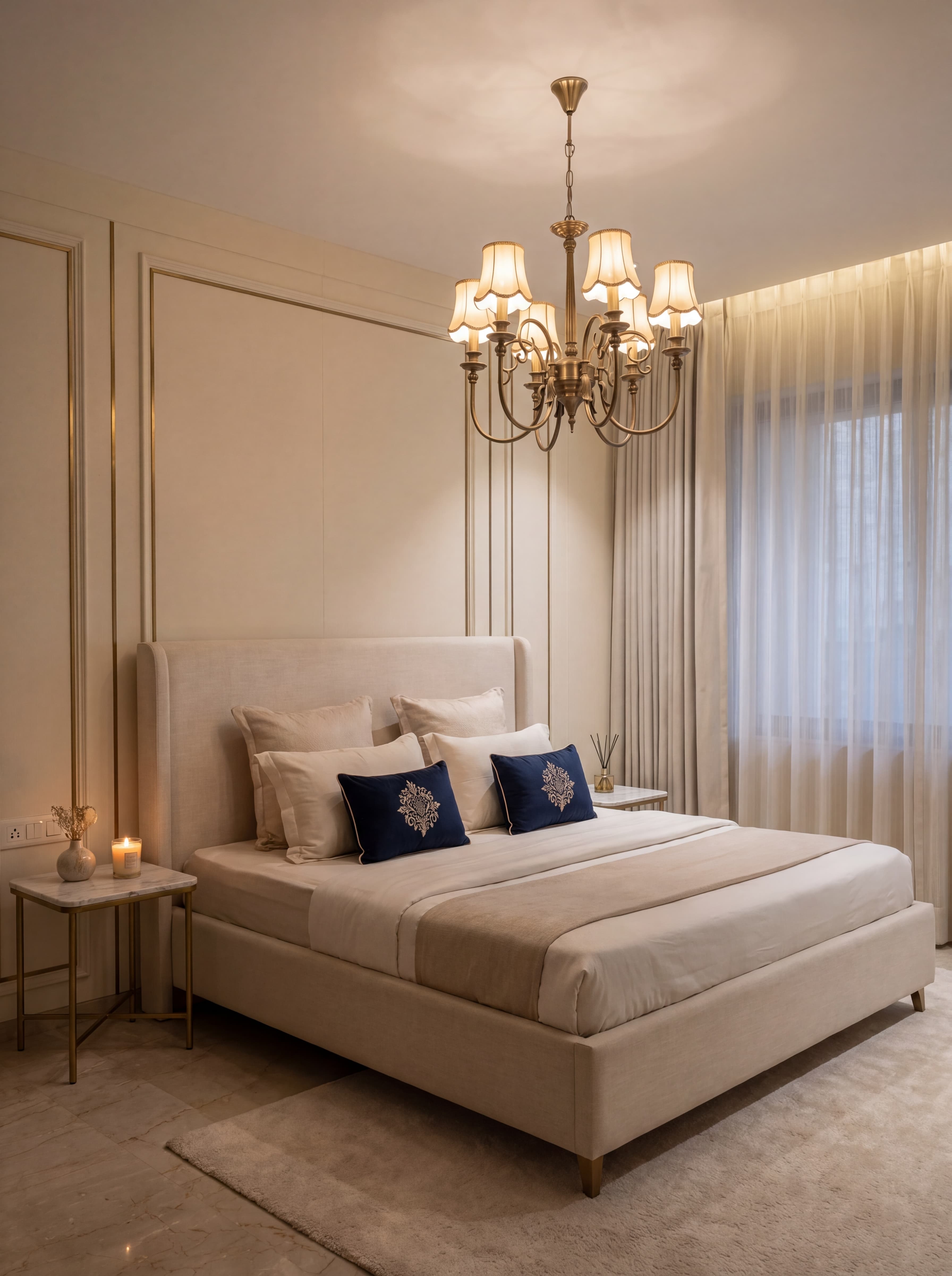 Curved Linen in room