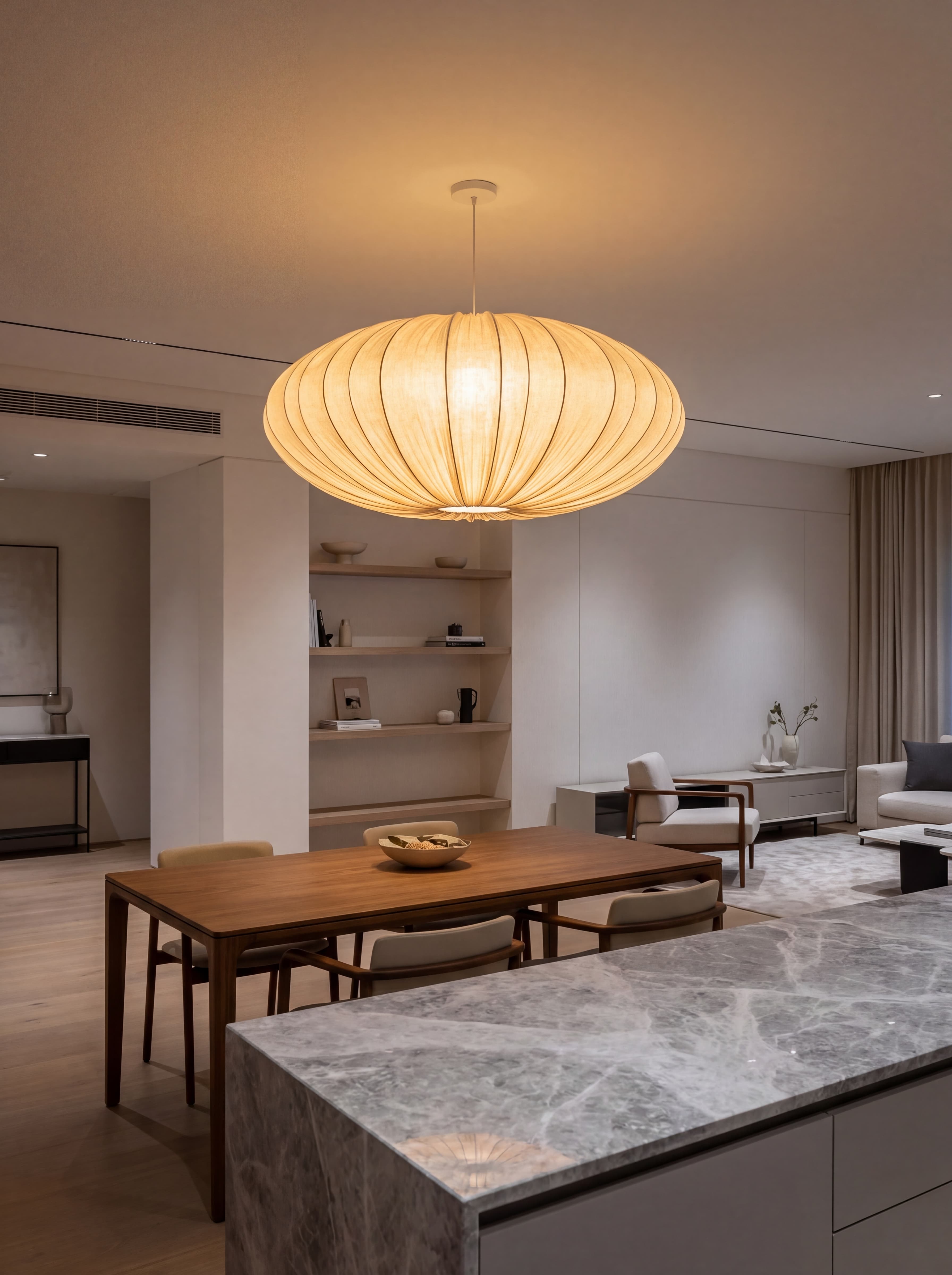 Pleated Pendant in room
