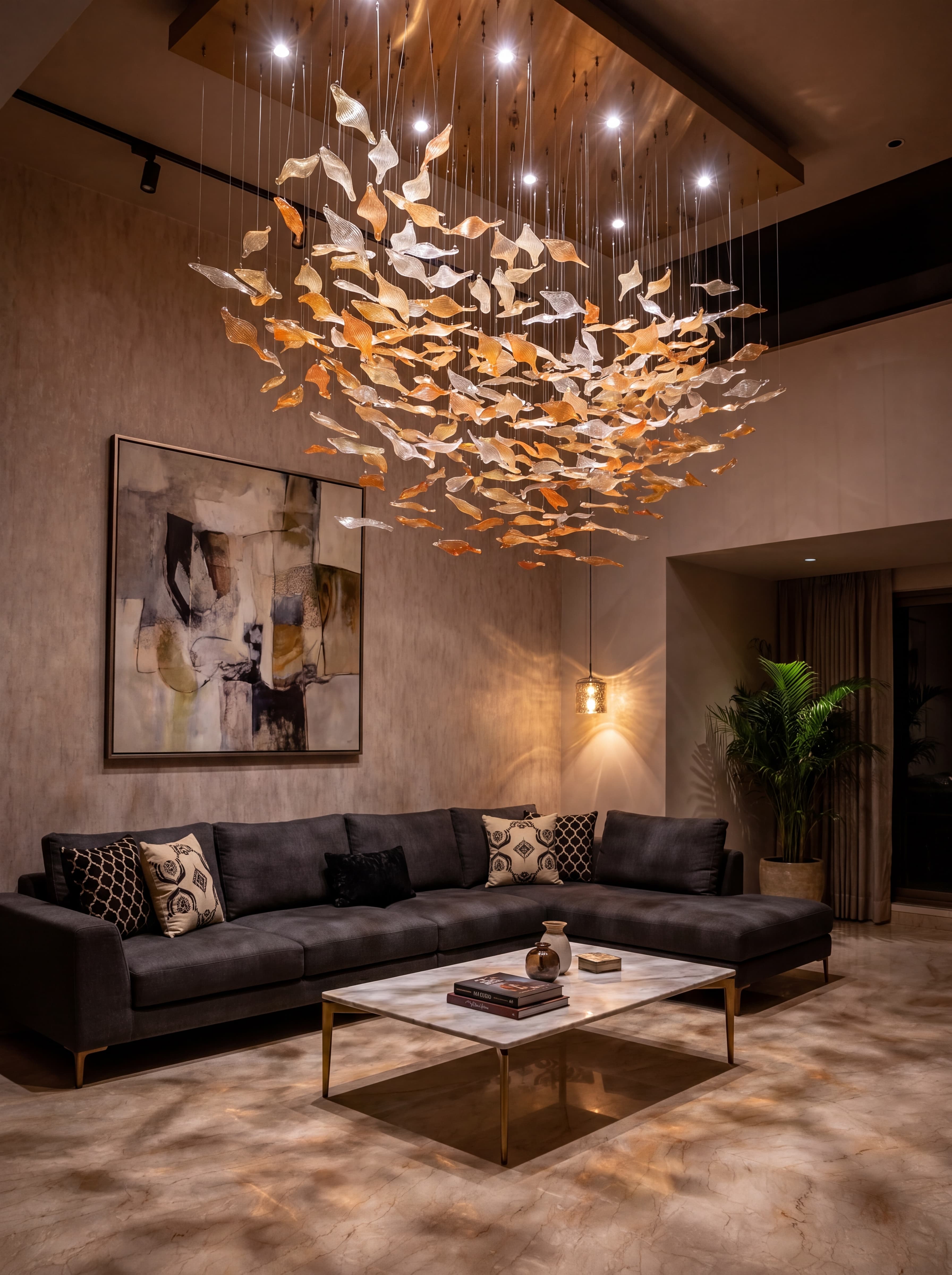 Suspended Foliage in room