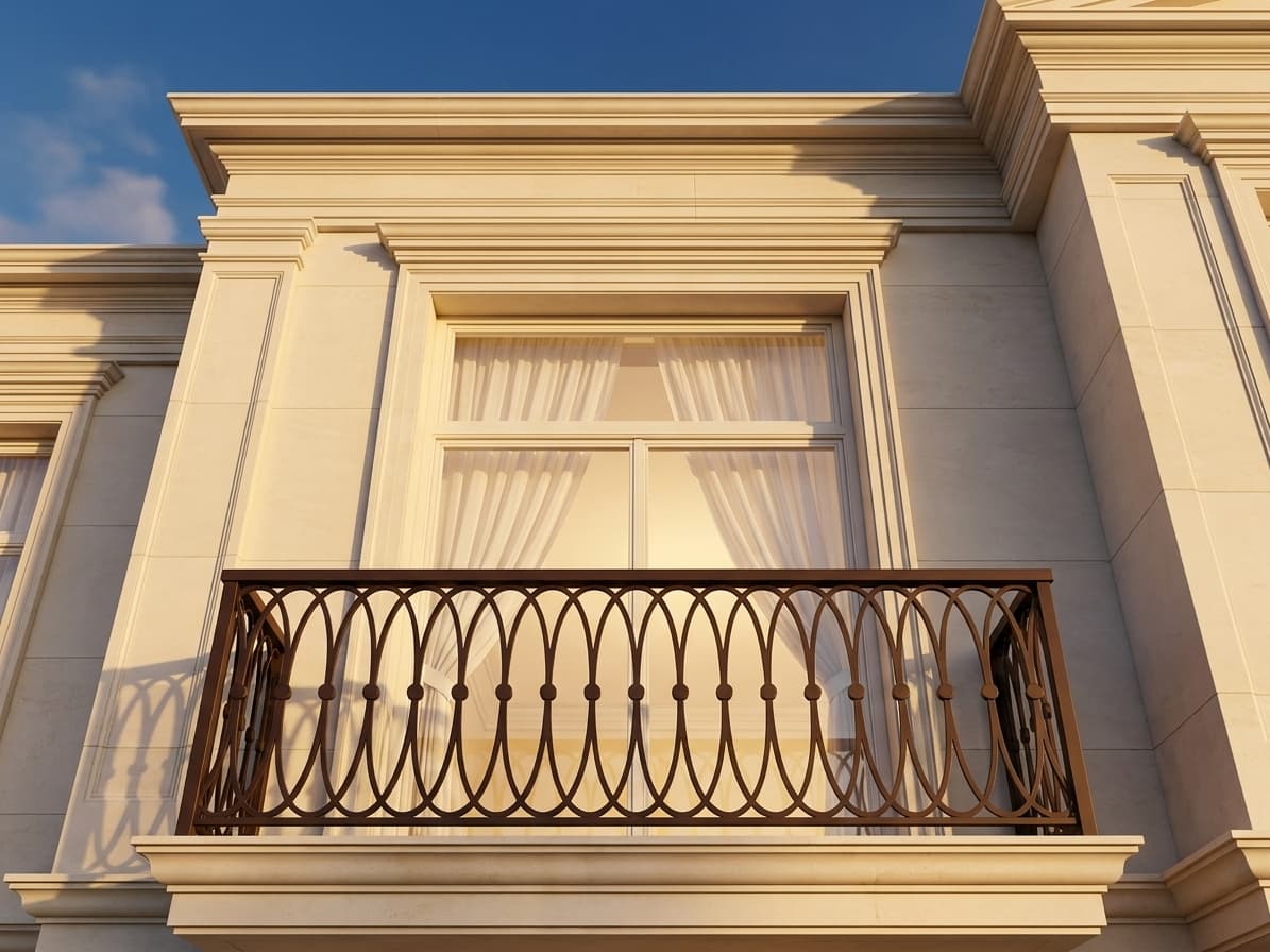 Oval loop balcony railing