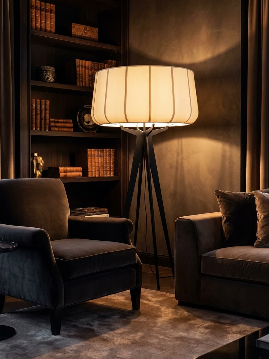 Tripod floor lamp