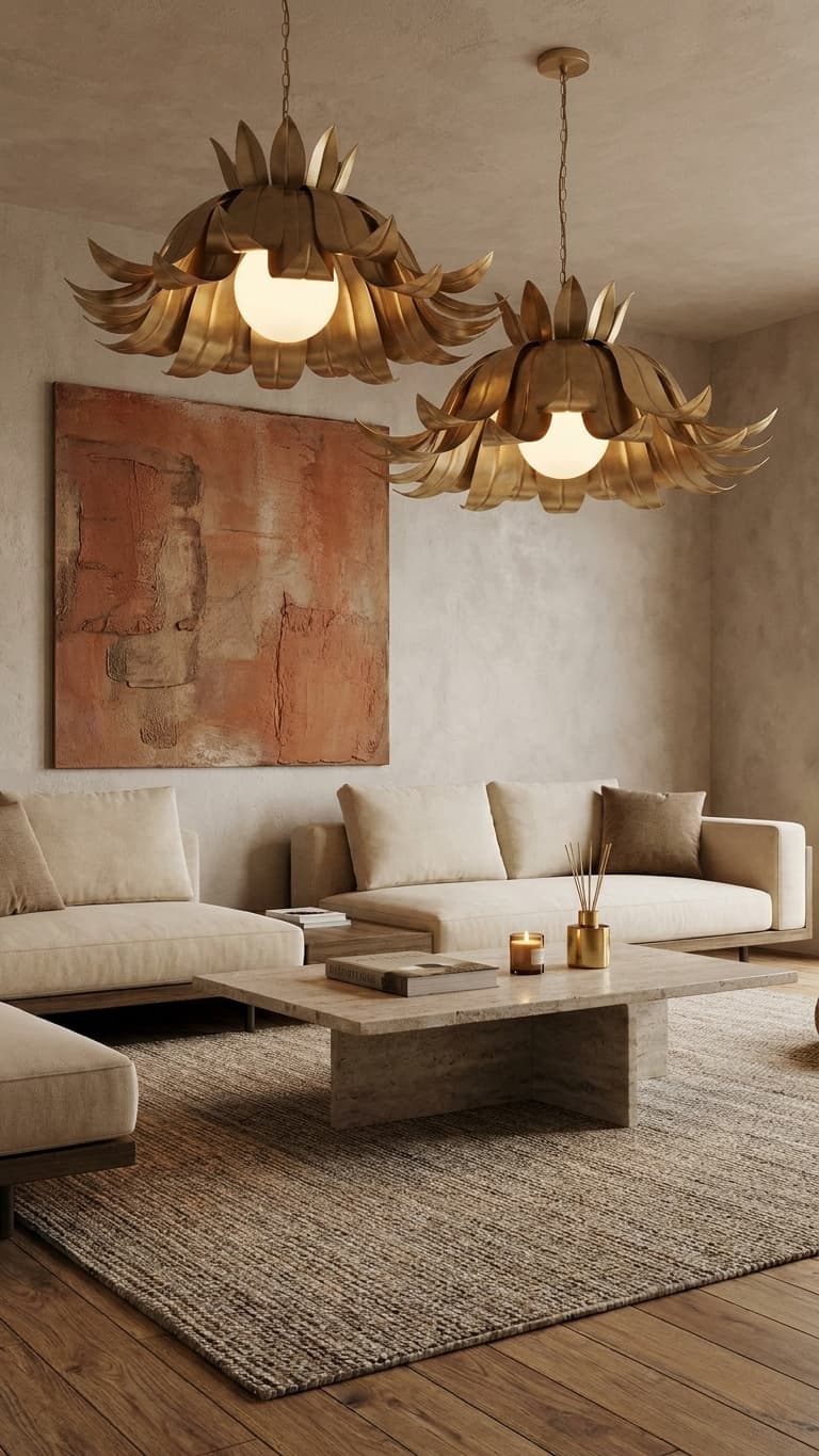 Brass Petal pendants