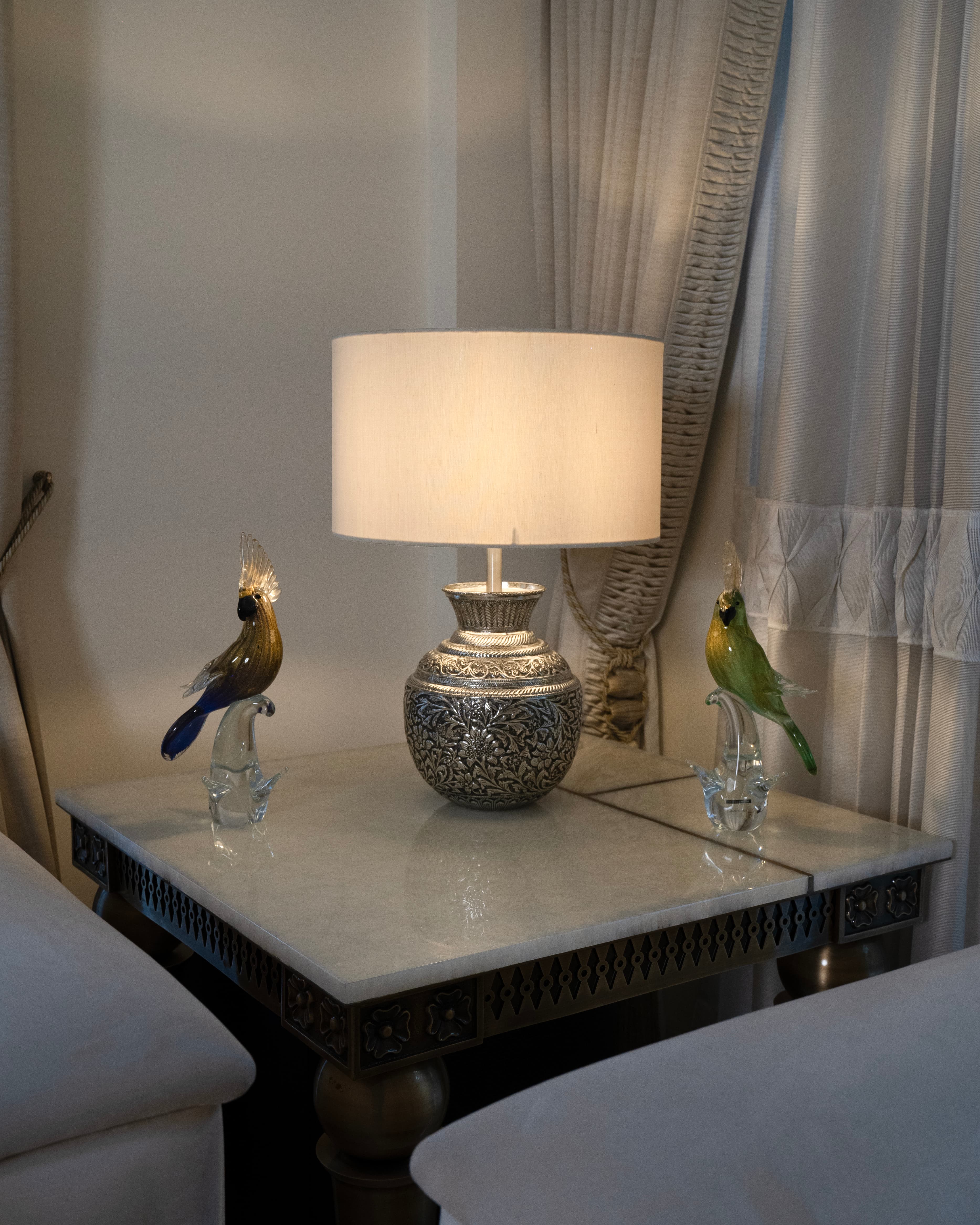 Silver Matka lamp